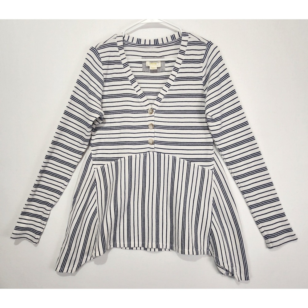 Maeve By Anthropologie Women's Eliza Henley Babydoll Tunic Black And White... - Picture 1 of 8